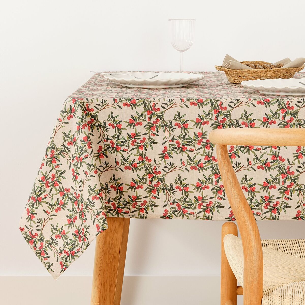 Fläckresistent bordsduk i harts Belum Mistletoe Multicolour 250 x 150 cm